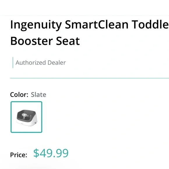 Ingenuity SmartClean Toddler Booster Seat- NWT - Picture 13 of 13